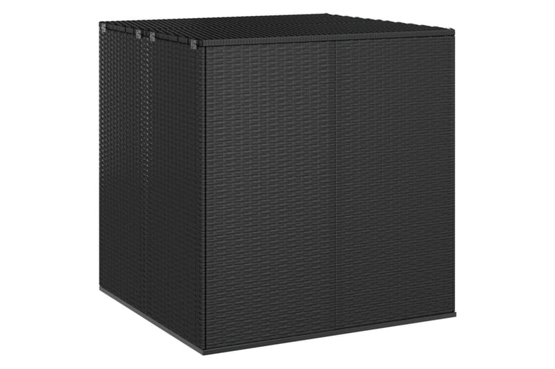 Puutarhan säilytyslaatikko PE-rottinki 100x97,5x104 cm musta - Musta - Puutarhakalusteet - Säilytyslaatikot & kalustesuojat - Säilytyslaatikot ulos