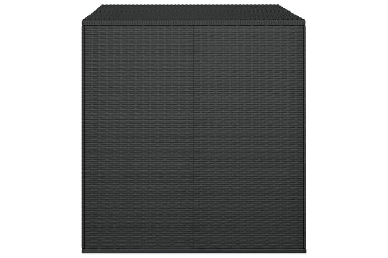 Puutarhan säilytyslaatikko PE-rottinki 100x97,5x104 cm musta - Musta - Puutarhakalusteet - Säilytyslaatikot & kalustesuojat - Säilytyslaatikot ulos
