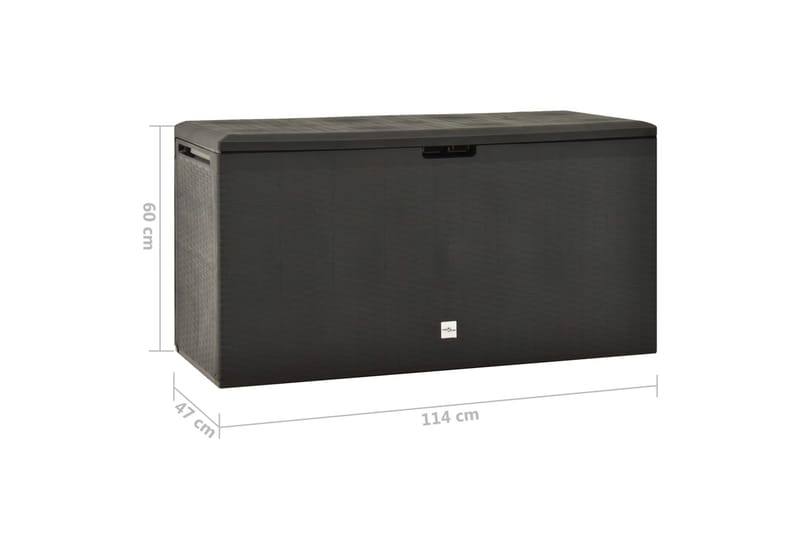 Puutarhan varastoarkku antrasiitti 114x47x60 cm - Puutarhakalusteet - Säilytyslaatikot & kalustesuojat - Säilytyslaatikot ulos