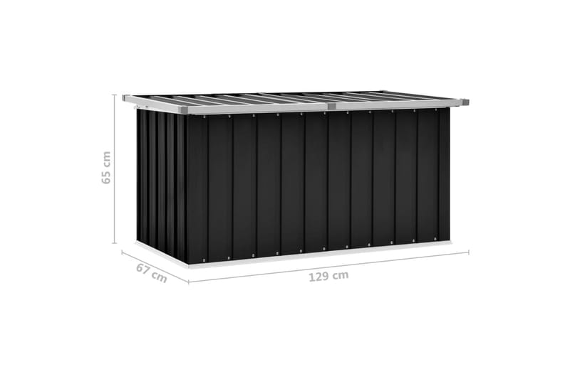 Puutarhan varastoarkku antrasiitti 129x67x65 cm - Puutarhakalusteet - Säilytyslaatikot & kalustesuojat - Säilytyslaatikot ulos