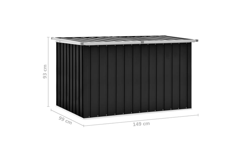 Puutarhan varastoarkku antrasiitti 149x99x93 cm - Puutarhakalusteet - Säilytyslaatikot & kalustesuojat - Säilytyslaatikot ulos
