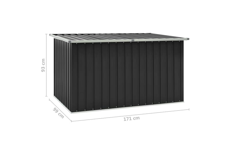 Puutarhan varastoarkku antrasiitti 171x99x93 cm - Puutarhakalusteet - Säilytyslaatikot & kalustesuojat - Säilytyslaatikot ulos