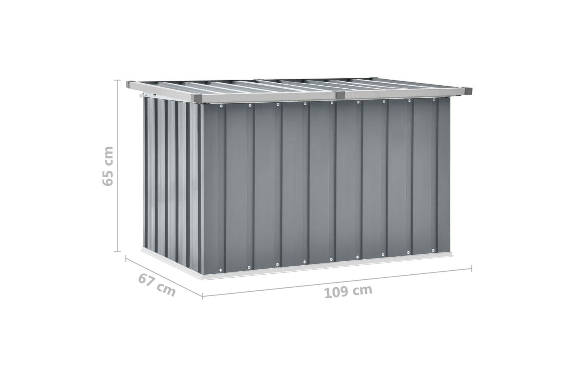 Puutarhan varastoarkku harmaa 109x67x65 cm - Puutarhakalusteet - Säilytyslaatikot & kalustesuojat - Säilytyslaatikot ulos