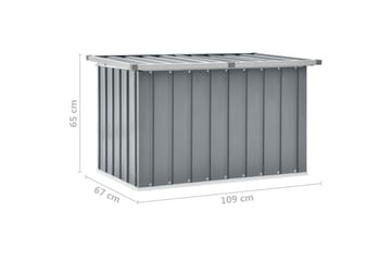 Puutarhan varastoarkku harmaa 109x67x65 cm - Puutarhakalusteet - Säilytyslaatikot & kalustesuojat - Säilytyslaatikot ulos