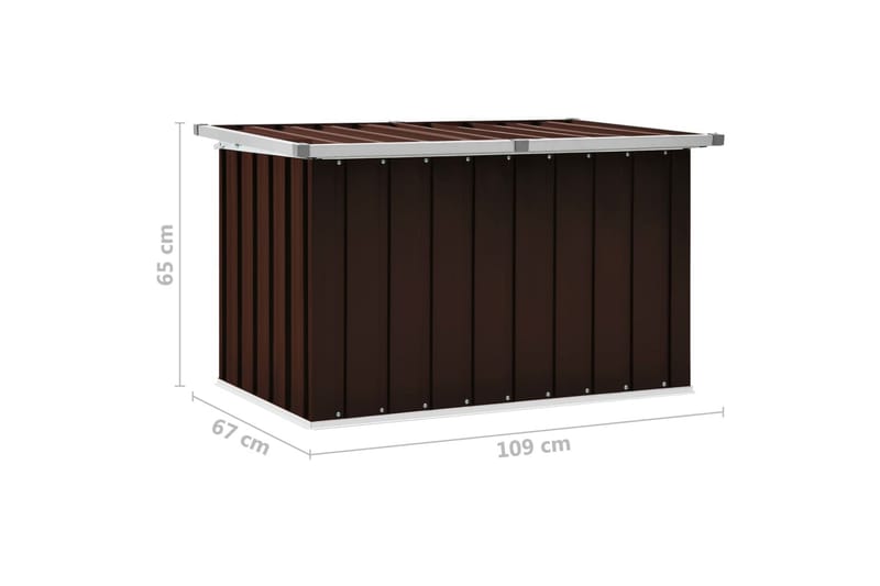 Puutarhan varastoarkku ruskea 109x67x65 cm - Puutarhakalusteet - Säilytyslaatikot & kalustesuojat - Säilytyslaatikot ulos
