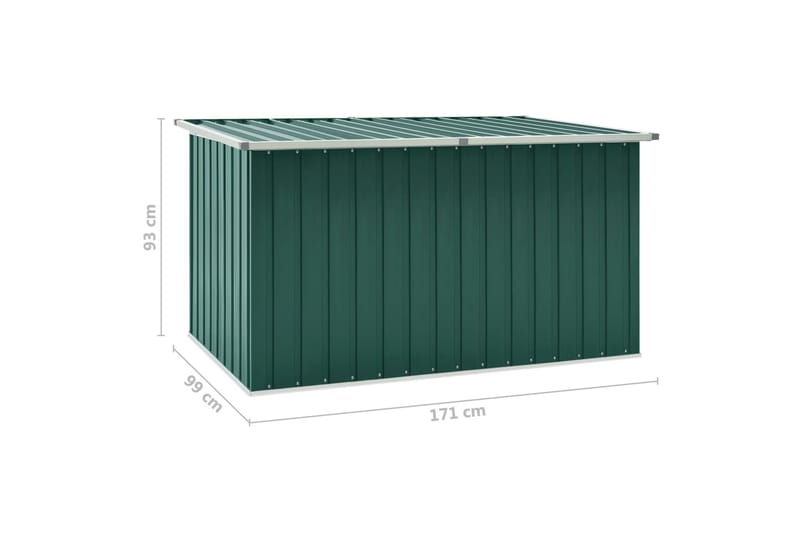 Puutarhan varastoarkku vihreä 171x99x93 cm - Puutarhakalusteet - Säilytyslaatikot & kalustesuojat - Säilytyslaatikot ulos