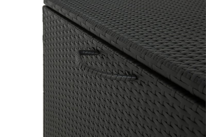 Sydney vedenpitävä Large-tyynysäilytyslaatikko ulkokäyttöön – Polyrottinkinen säilytyslaatikko (L140xS80xK90 cm) - Musta - Puutarhakalusteet - Säilytyslaatikot & kalustesuojat - Säilytyslaatikot ulos