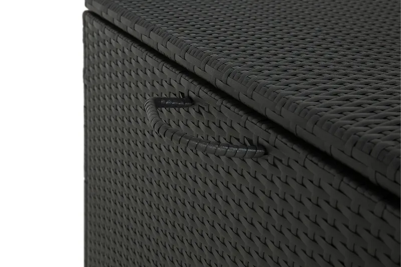 Sydney vedenpitävä Large-tyynysäilytyslaatikko ulkokäyttöön – Polyrottinkinen säilytyslaatikko (L140xS80xK90 cm) - Musta - Puutarhakalusteet - Säilytyslaatikot & kalustesuojat - Säilytyslaatikot ulos