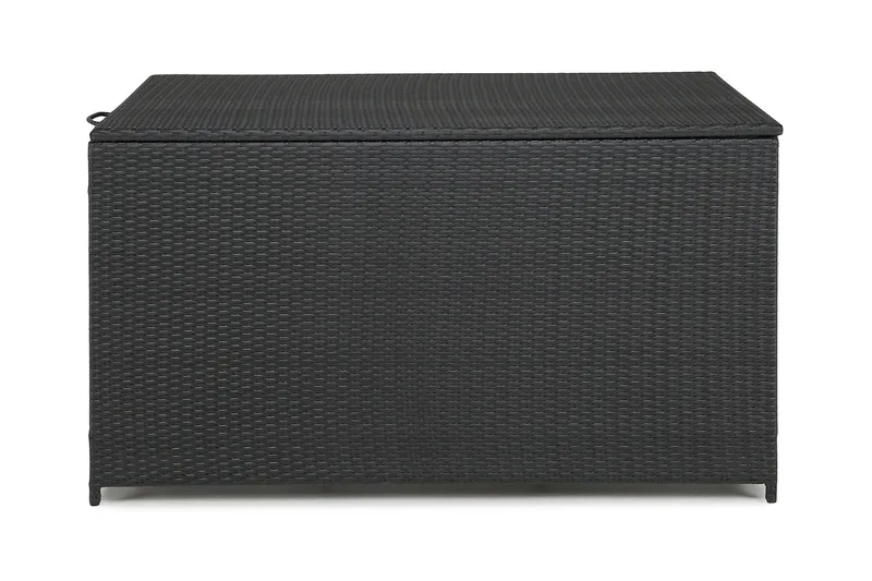 Sydney vedenpitävä Large-tyynysäilytyslaatikko ulkokäyttöön – Polyrottinkinen säilytyslaatikko (L140xS80xK90 cm) - Musta - Puutarhakalusteet - Säilytyslaatikot & kalustesuojat - Säilytyslaatikot ulos