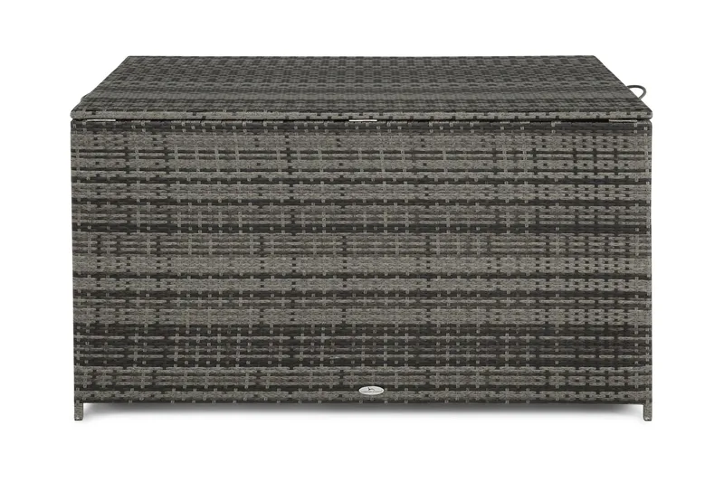 Sydney vedenpitävä Large-tyynysäilytyslaatikko ulkokäyttöön – Polyrottinkinen säilytyslaatikko (L140xS80xK90 cm) - Harmaa - Puutarhakalusteet - Säilytyslaatikot & kalustesuojat - Säilytyslaatikot ulos