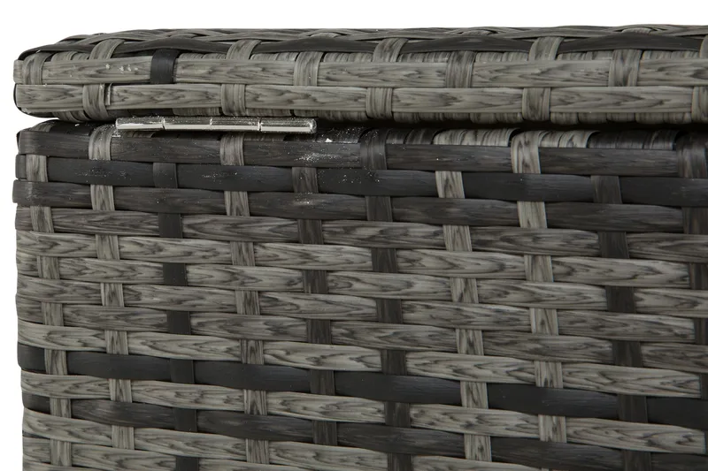 Sydney vedenpitävä Large-tyynysäilytyslaatikko ulkokäyttöön – Polyrottinkinen säilytyslaatikko (L140xS80xK90 cm) - Harmaa - Puutarhakalusteet - Säilytyslaatikot & kalustesuojat - Säilytyslaatikot ulos