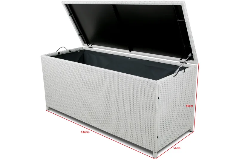 Tyynylaatikko 420 L - Valkoinen - Puutarhakalusteet - Säilytyslaatikot & kalustesuojat - Säilytyslaatikot ulos