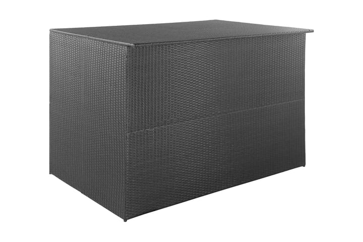 Ulkosäilytyslaatikko musta 150x100x100 cm polyrottinki - Musta - Säilytyslaatikot ulos