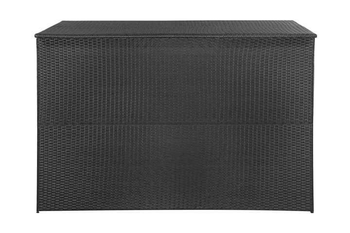 Ulkosäilytyslaatikko musta 150x100x100 cm polyrottinki - Musta - Säilytyslaatikot ulos