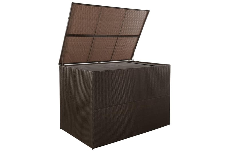 Ulkosäilytyslaatikko ruskea 150x100x100 cm polyrottinki - Ruskea - Puutarhakalusteet - Säilytyslaatikot & kalustesuojat - Säilytyslaatikot ulos