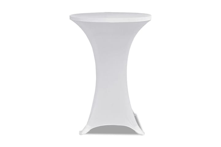 Seisovan Pöydän Päällyste Ã˜ 70 cm Valkoinen Stretch 2 kpl - Valkoinen - Ulkokalusteiden suojapeite