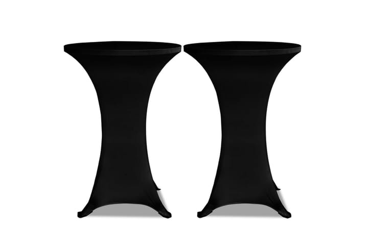 Seisovan pöydän päällyste Ã˜80 cm musta venyvä 4 kpl - Musta - Ulkokalusteiden suojapeite