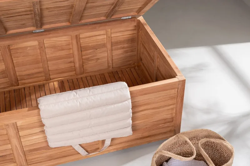 Trento tyynylaatikko 130 cm ulkokäyttöön - Luonnonväri - Puutarhakalusteet - Säilytyslaatikot & kalustesuojat - Säilytyslaatikot ulos