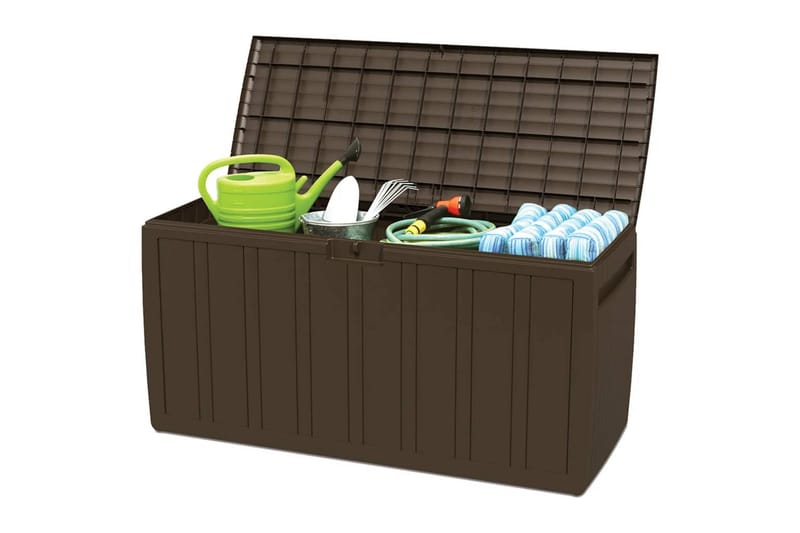 Tyynylaatikko ruskea 117x45,5x57,5 cm 270 l - Ruskea - Puutarhakalusteet - Säilytyslaatikot & kalustesuojat - Säilytyslaatikot ulos