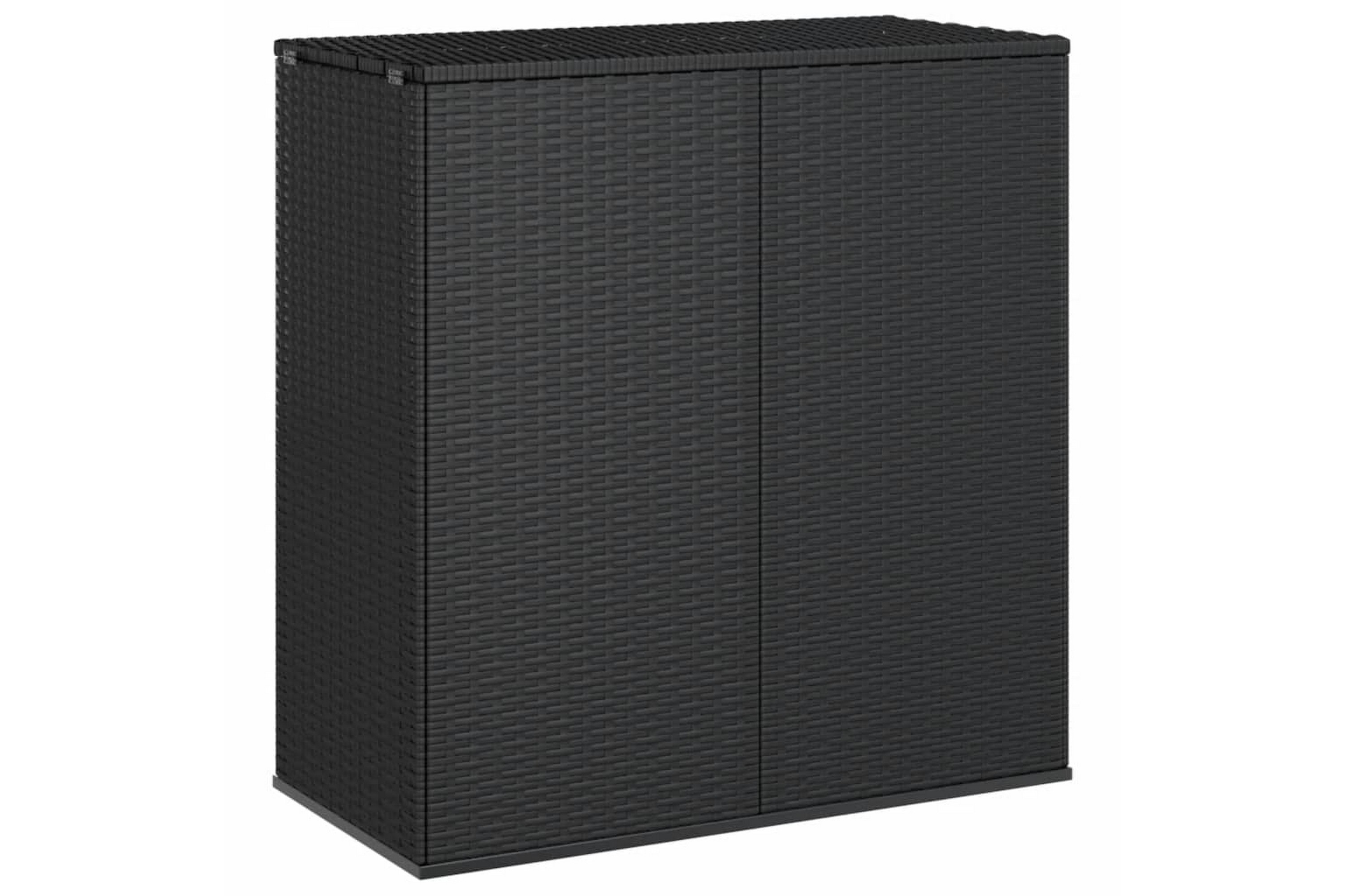 Puutarhan säilytyslaatikko PE-rottinki 100x49x103,5 cm musta - Musta