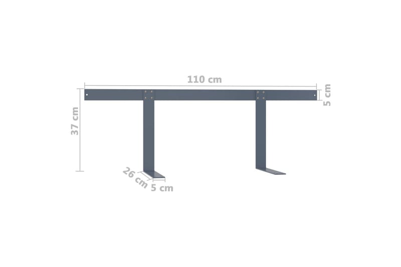 Kuormalavasohvan selkänoja vaaleanharmaa 110 cm rauta - Tee se itse-moduulit - Vasenmoduuli ulkosohva