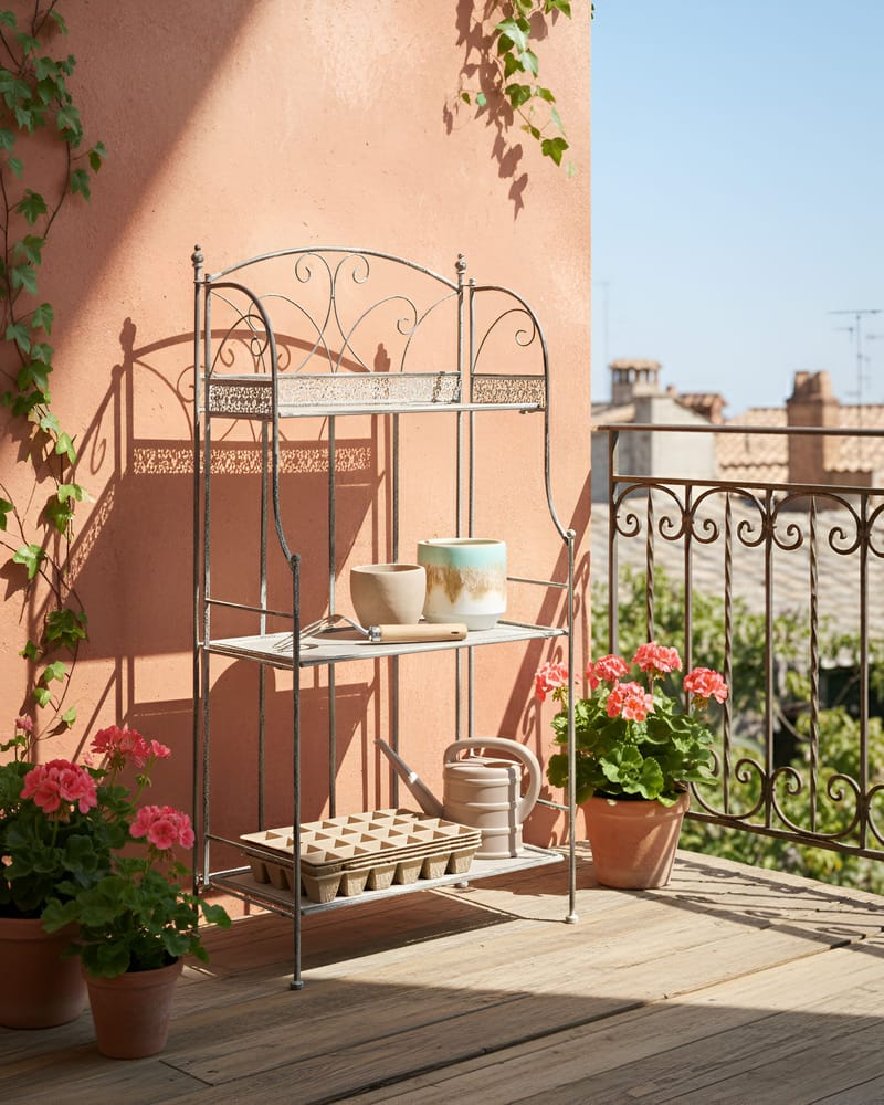 Hylly ulos Villadose 60 cm - Harmaa - Puutarhakalusteet - Tarvikkeet ulos - Muut puutarhatarvikkeet - Hylly ulkokäyttöön