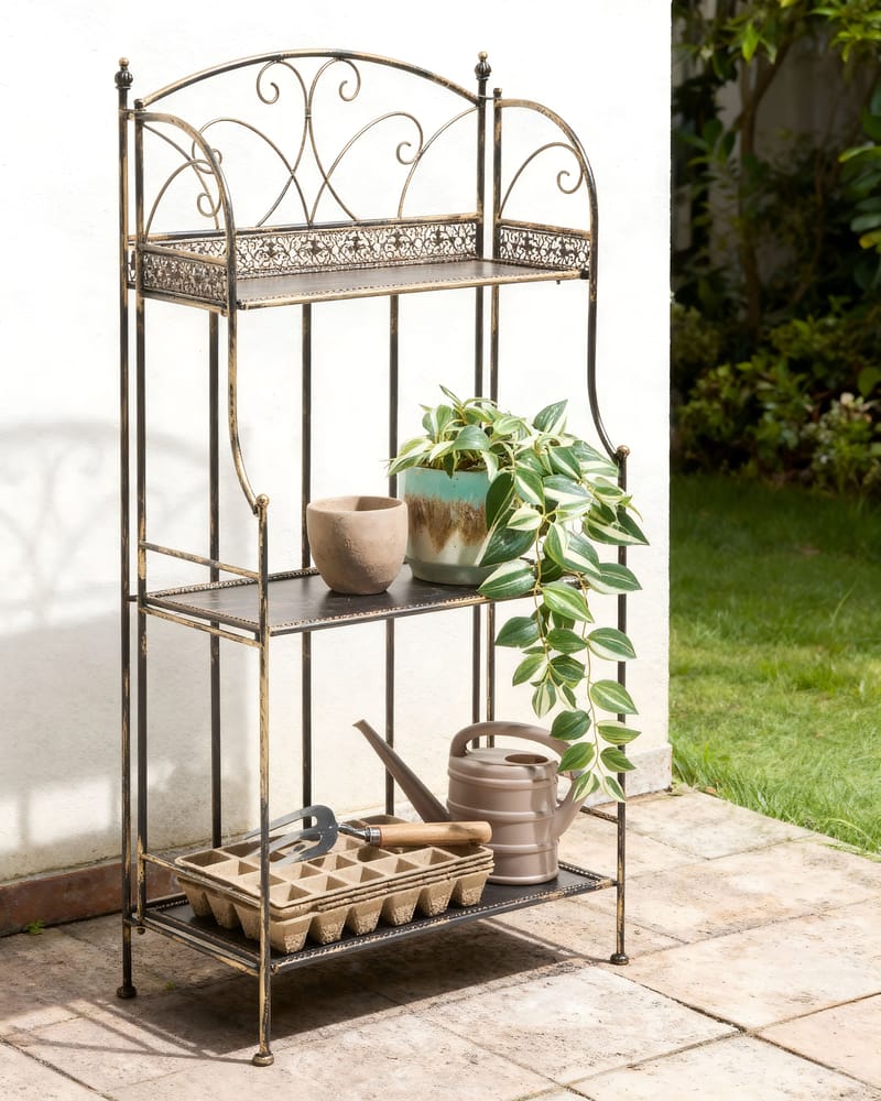 Hylly ulos Villadose 60 cm - Musta - Puutarhakalusteet - Tarvikkeet ulos - Muut puutarhatarvikkeet - Hylly ulkokäyttöön