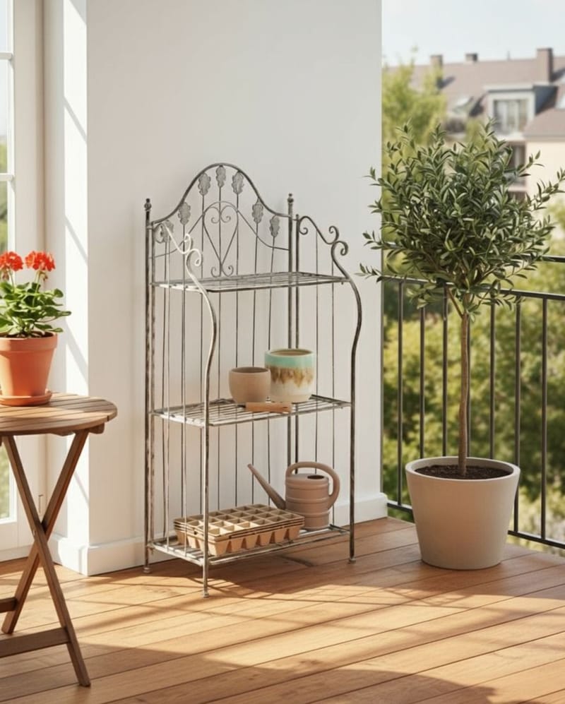 Hylly ulos Visano 59 cm - Harmaa - Puutarhakalusteet - Tarvikkeet ulos - Muut puutarhatarvikkeet - Hylly ulkokäyttöön