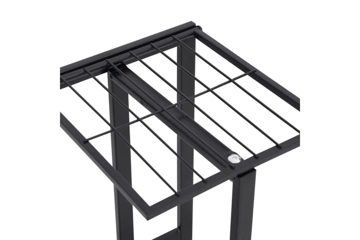 4-kerroksinen kukkateline 43x22x76 cm musta metalli - Musta - Hylly ulkokäyttöön