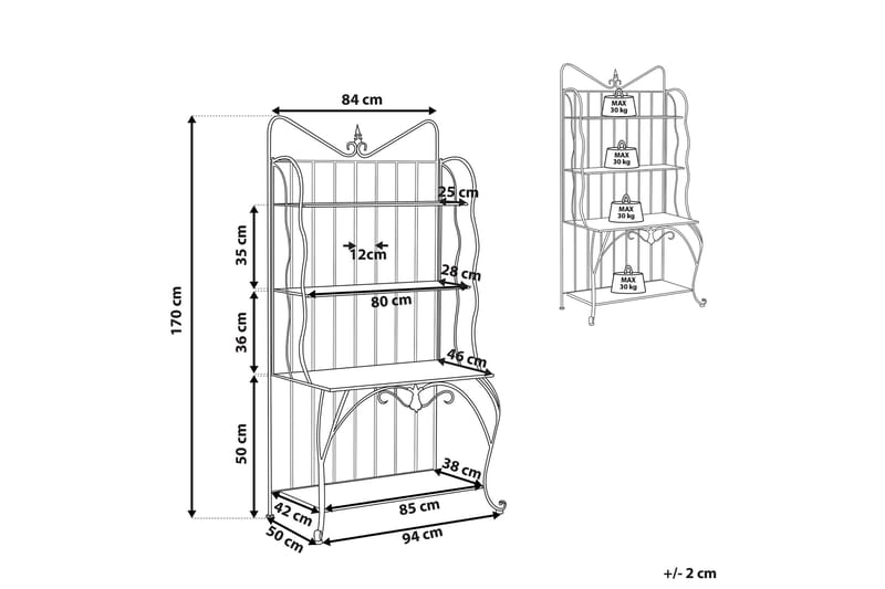 Kasvihylly 4 hyllyä Metalli Vaaleabeige PAVONA - Beige - Puutarhakalusteet - Tarvikkeet ulos - Muut puutarhatarvikkeet - Hylly ulkokäyttöön