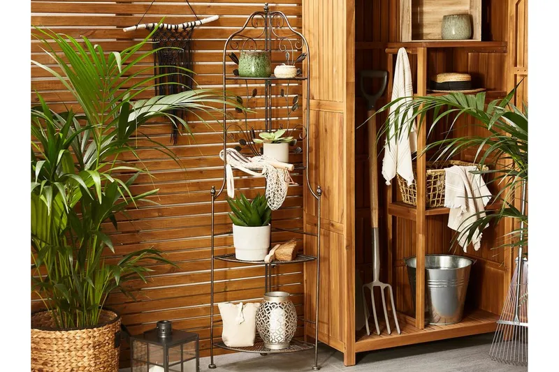 Kulmahylly Ternengo 35x35 cm - Metalli / Musta - Puutarhakalusteet - Tarvikkeet ulos - Muut puutarhatarvikkeet - Hylly ulkokäyttöön