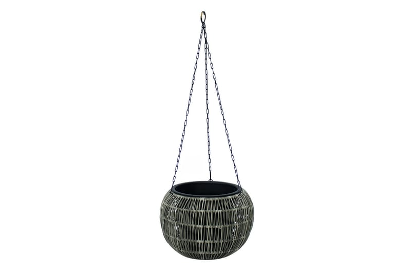 Amppeli Wicker D32xH22 cm Harmaa - Puutarhakalusteet - Tarvikkeet ulos - Muut puutarhatarvikkeet - Ruukut ulkokäyttöön