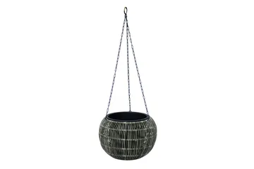 Amppeli Wicker D32xH22 cm Harmaa - Puutarhakalusteet - Tarvikkeet ulos - Muut puutarhatarvikkeet - Ruukut ulkokäyttöön