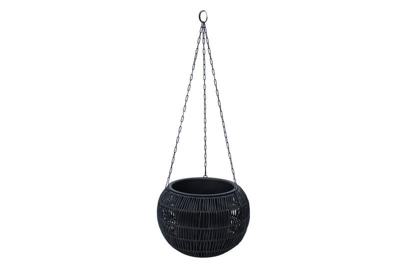 Amppeli Wicker D32xH22 cm Musta - Puutarhakalusteet - Tarvikkeet ulos - Muut puutarhatarvikkeet - Ruukut ulkokäyttöön