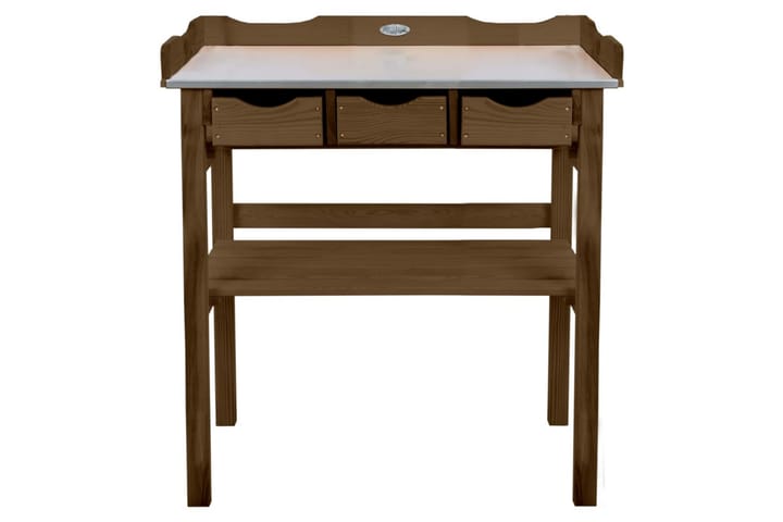 Esschert Design Istutuspöytä laatikoilla ruskea - Ruukut ulkokäyttöön - Kukkalaatikko