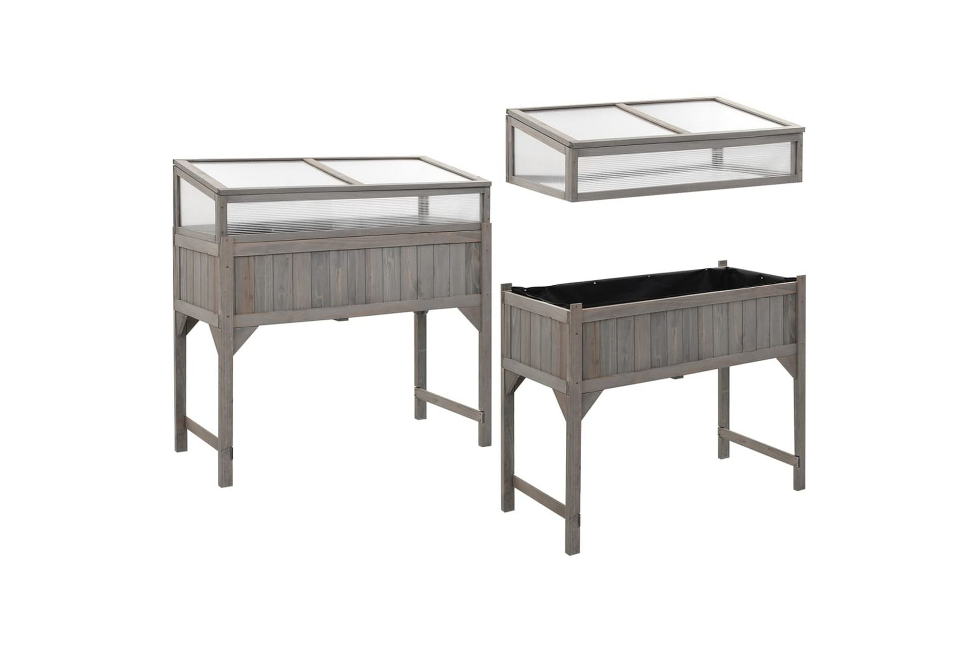 Jalallinen kasvihuoneellinen istutuslaatikko 110x54x120cm - Puutarhakalusteet - Tarvikkeet ulos - Muut puutarhatarvikkeet - Ruukut ulkokäyttöön