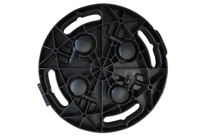 Kasvirullakko pyörillä halkaisija 30 cm musta 170 kg - Musta - Ruukut ulkokäyttöön - Kukkalaatikko