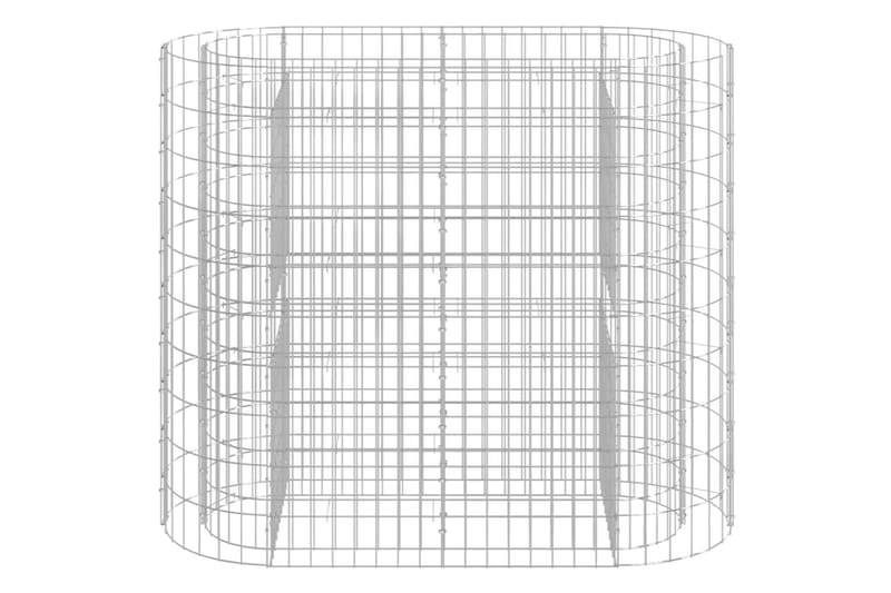 Korotettu kivikori/kukkalaatikko galvanoitu rauta 120x50x100 - Hopea - Ruukut ulkokäyttöön - Kukkalaatikko