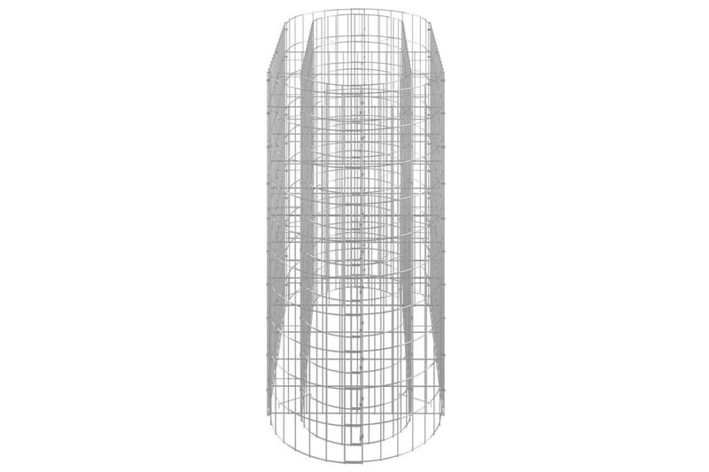 Korotettu kivikori/kukkalaatikko galvanoitu rauta 120x50x100 - Hopea - Ruukut ulkokäyttöön - Kukkalaatikko