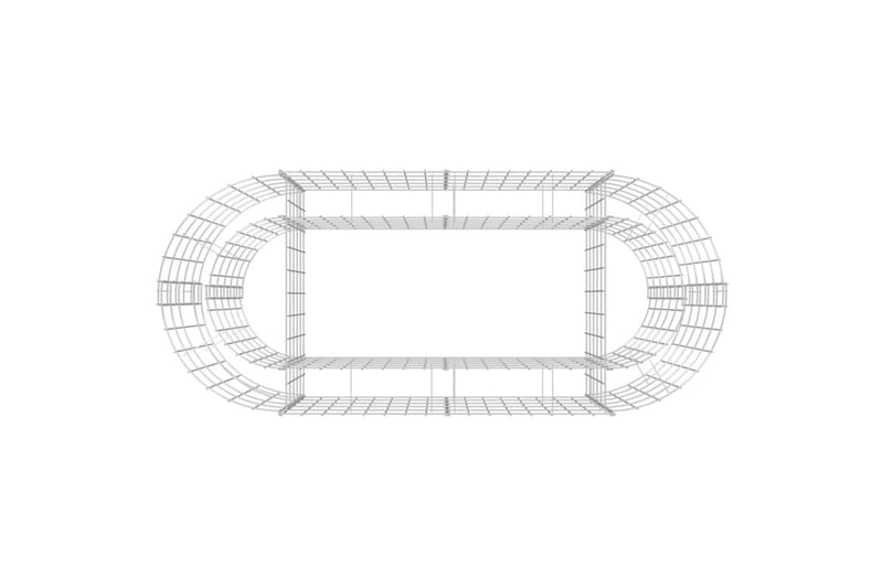 Korotettu kivikori/kukkalaatikko galvanoitu rauta 120x50x50 - Hopea - Puutarhakalusteet - Tarvikkeet ulos - Muut puutarhatarvikkeet - Ruukut ulkokäyttöön