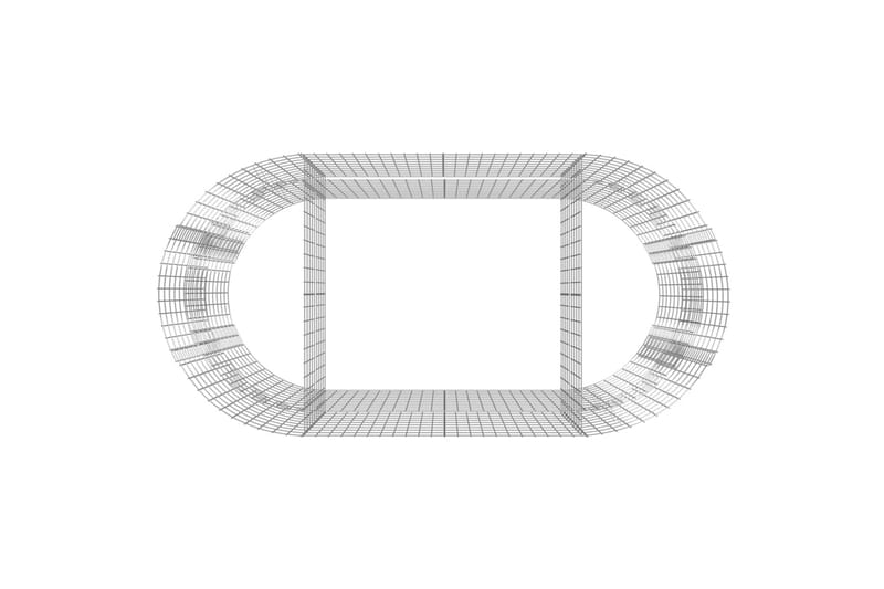 Korotettu kivikori/kukkalaatikko galvanoitu rauta 200x100x10 - Hopea - Puutarhakalusteet - Tarvikkeet ulos - Muut puutarhatarvikkeet - Ruukut ulkokäyttöön