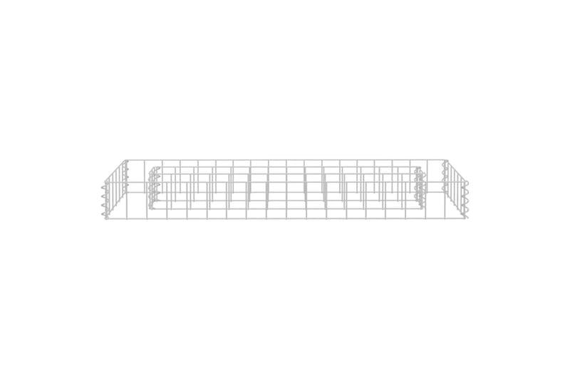 Korotettu kivikori/kukkalaatikko galvanoitu teräs 90x30x10cm - Hopea - Puutarhakalusteet - Tarvikkeet ulos - Muut puutarhatarvikkeet - Ruukut ulkokäyttöön