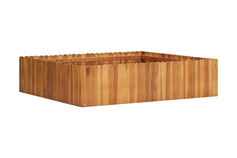 Korotettu kukkalaatikko 100x100x25 cm täysi akaasiapuu - Ruskea - Puutarhakalusteet - Tarvikkeet ulos - Muut puutarhatarvikkeet - Ruukut ulkokäyttöön