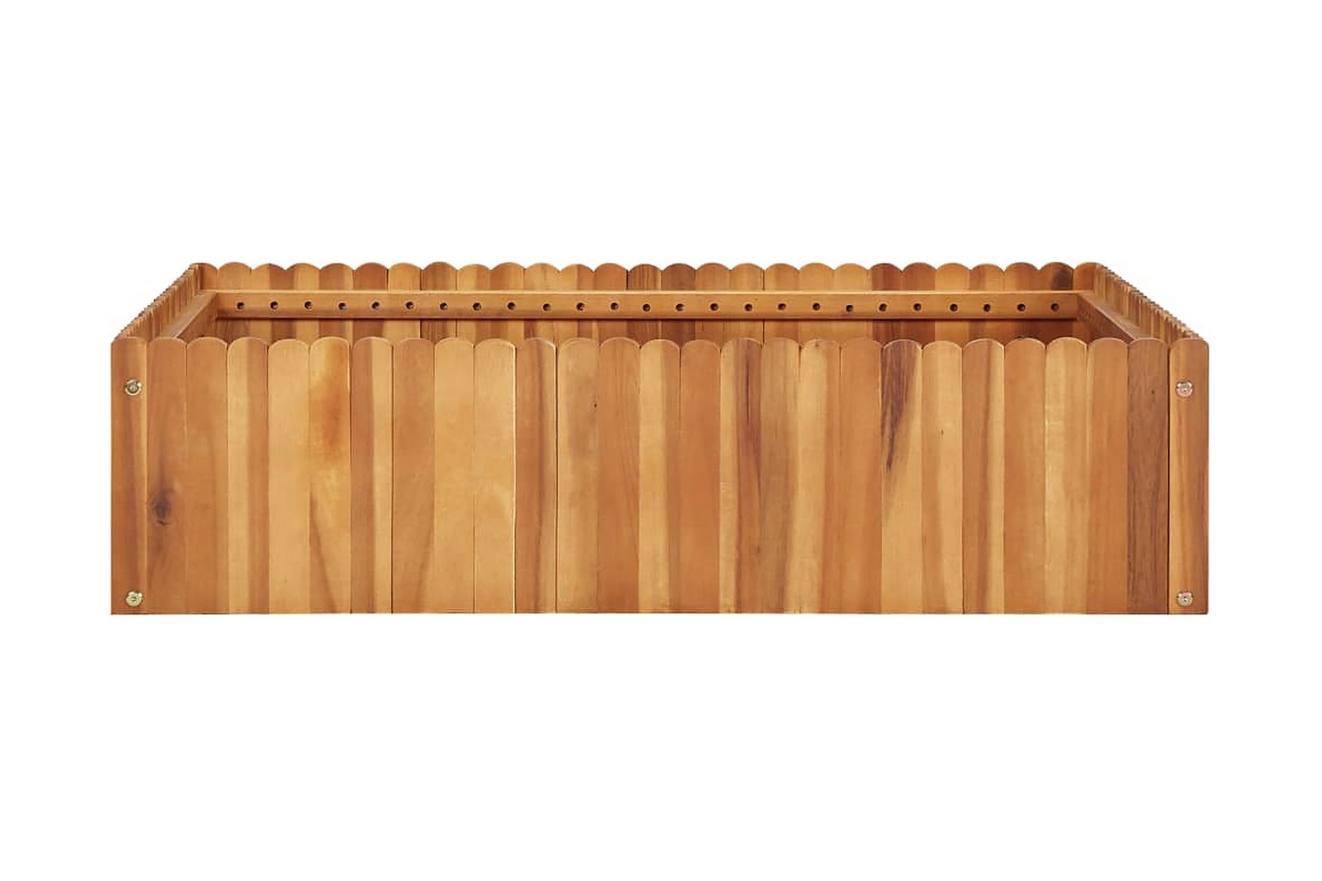 Korotettu kukkalaatikko 100x100x25 cm täysi akaasiapuu - Ruskea - Puutarhakalusteet - Tarvikkeet ulos - Muut puutarhatarvikkeet - Ruukut ulkokäyttöön