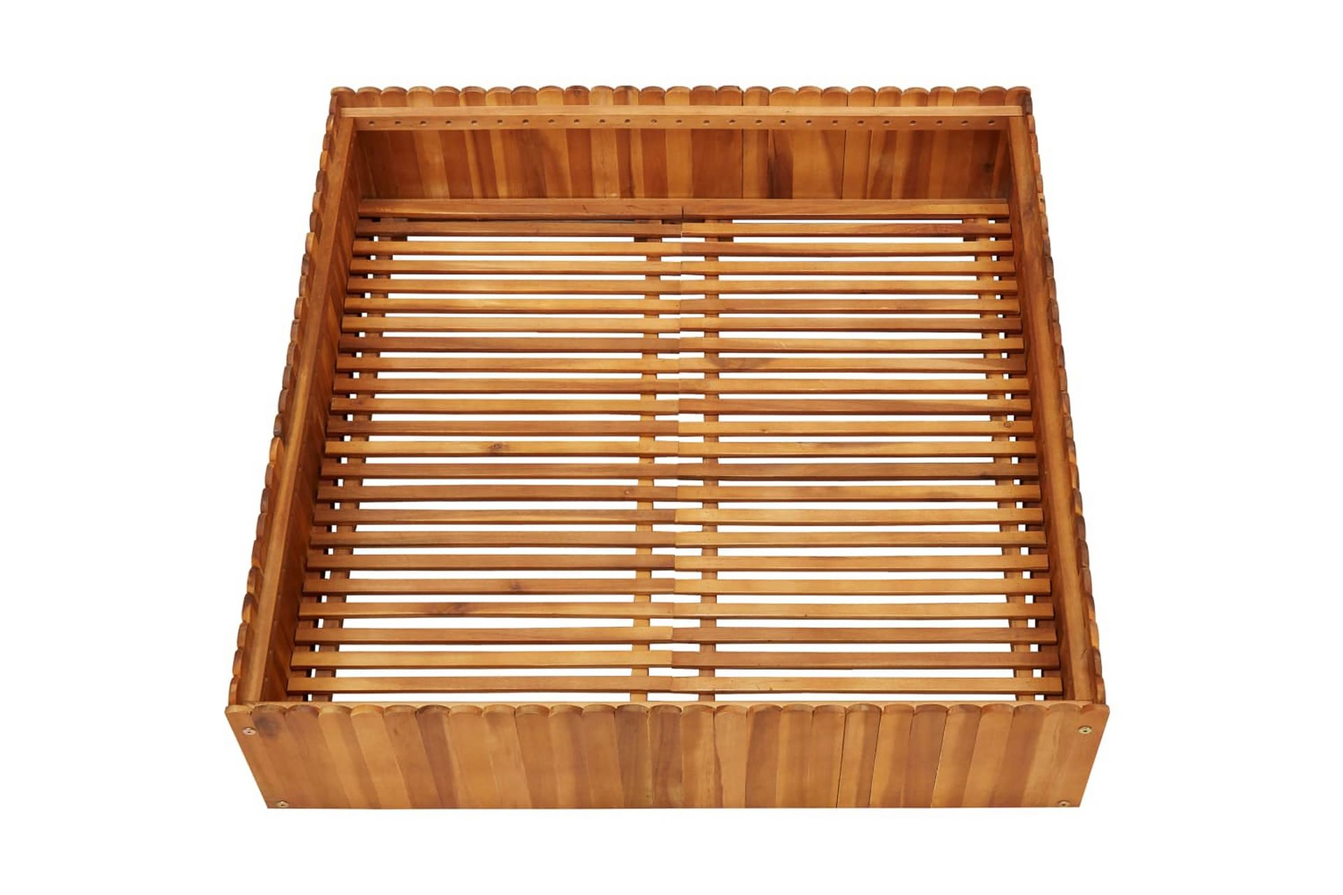 Korotettu kukkalaatikko 100x100x25 cm täysi akaasiapuu - Ruskea - Puutarhakalusteet - Tarvikkeet ulos - Muut puutarhatarvikkeet - Ruukut ulkokäyttöön