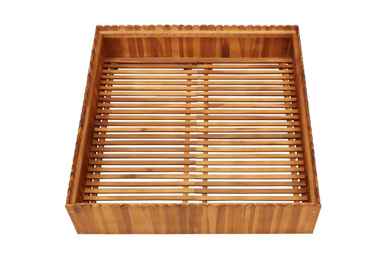 Korotettu kukkalaatikko 100x100x25 cm täysi akaasiapuu - Ruskea - Puutarhakalusteet - Tarvikkeet ulos - Muut puutarhatarvikkeet - Ruukut ulkokäyttöön
