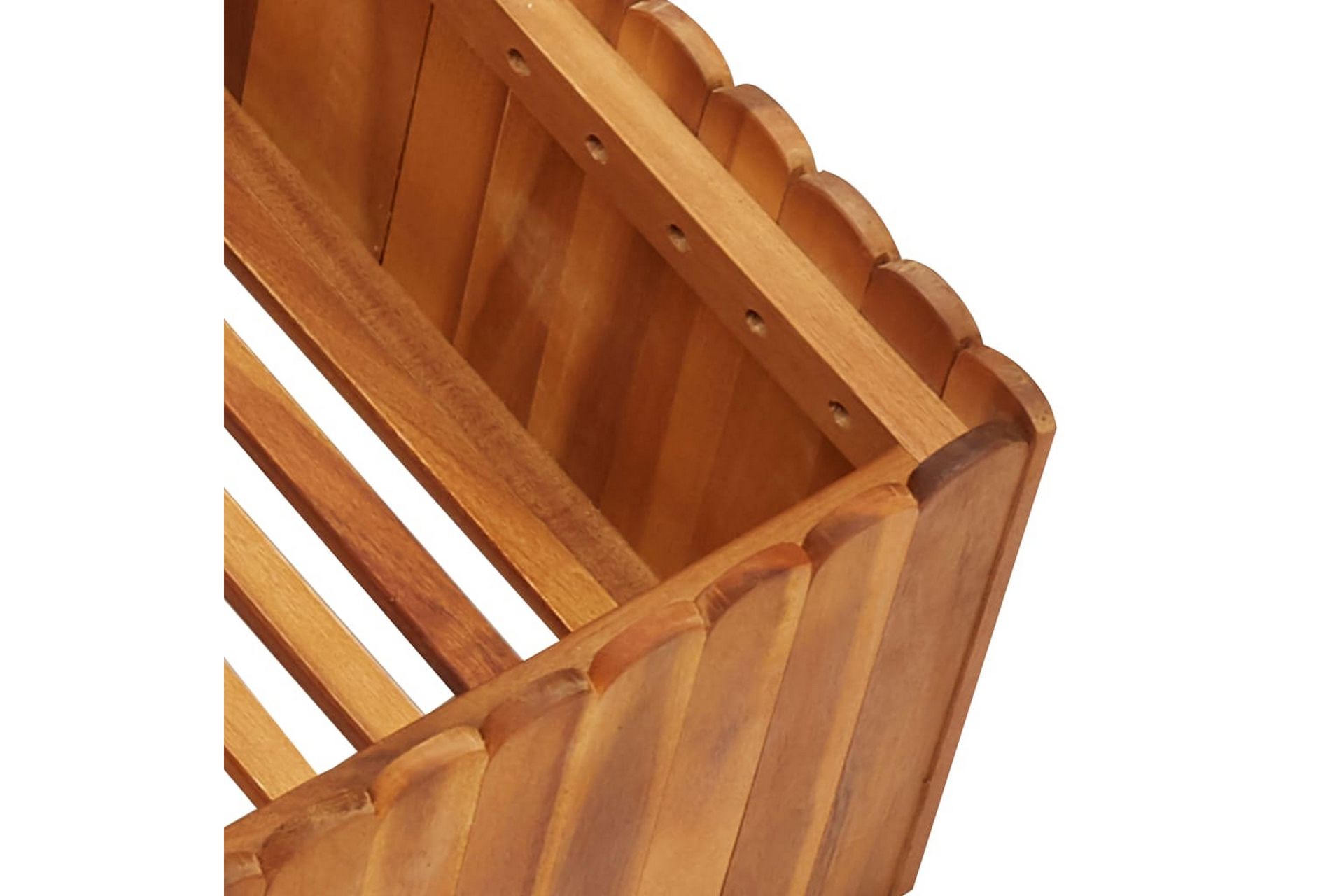Korotettu kukkalaatikko 100x100x25 cm täysi akaasiapuu - Ruskea - Puutarhakalusteet - Tarvikkeet ulos - Muut puutarhatarvikkeet - Ruukut ulkokäyttöön