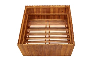 Korotettu kukkalaatikko 100x100x50 cm täysi akaasiapuu - Ruskea - Puutarhakalusteet - Tarvikkeet ulos - Muut puutarhatarvikkeet - Ruukut ulkokäyttöön