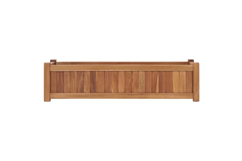 Korotettu kukkalaatikko 100x30x25 cm täysi tiikki - Puutarhakalusteet - Tarvikkeet ulos - Muut puutarhatarvikkeet - Ruukut ulkokäyttöön