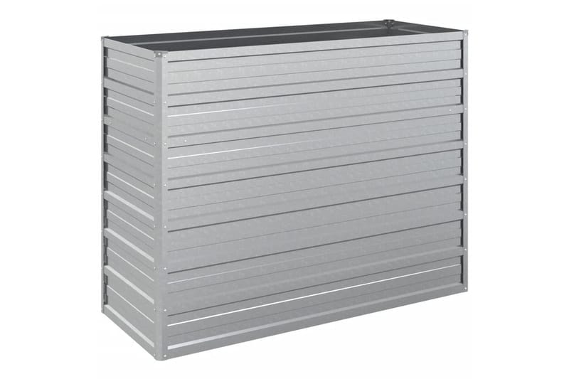 Korotettu kukkalaatikko 100x40x77 cm galvanoitu teräs hopea - Hopea - Puutarhakalusteet - Tarvikkeet ulos - Muut puutarhatarvikkeet - Ruukut ulkokäyttöön
